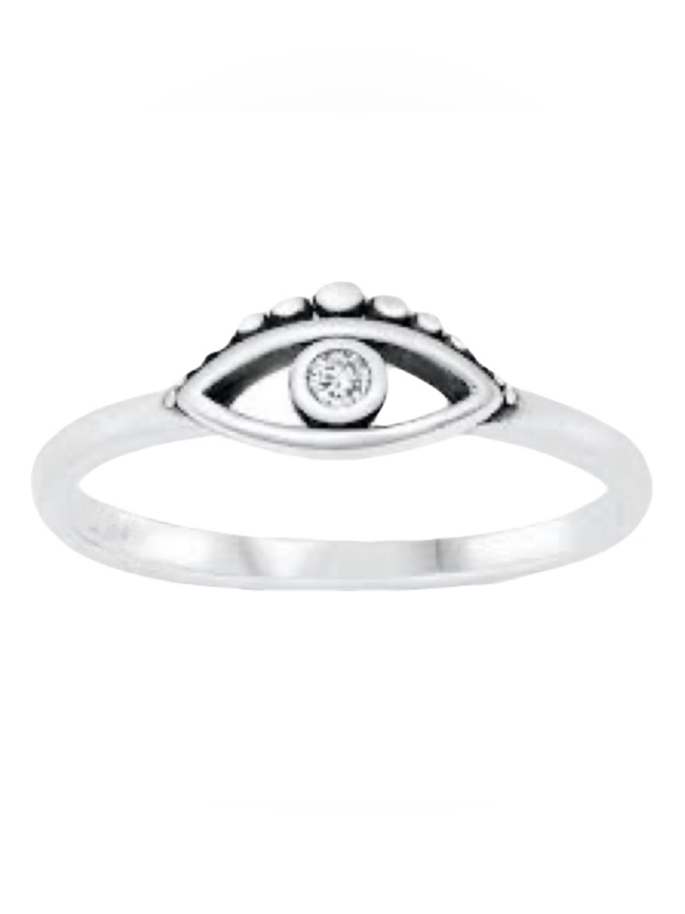 New Sterling Silver Handmade Bohemian Solid Eye Of God Sapphire Minimalist Ring